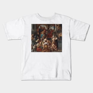 Christ Blessing Little Children. Suffer Little Children to Come Unto Me by Jacob Jordaens Kids T-Shirt